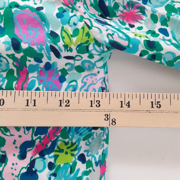 Lilly Pulitzer Girls Mini Sammy Pajama Set Multi Dive Bar Girls 12 Ocean Floral - Picture 9 of 15